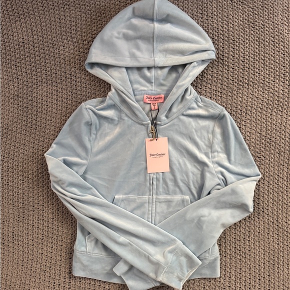 NWT Juicy Couture Light Blue Velour Vintage Tracksuit Small - Picture 2 of 7